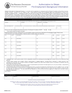 22 Printable pre employment background check authorization form Templates -  Fillable Samples in PDF, Word to Download | pdfFiller
