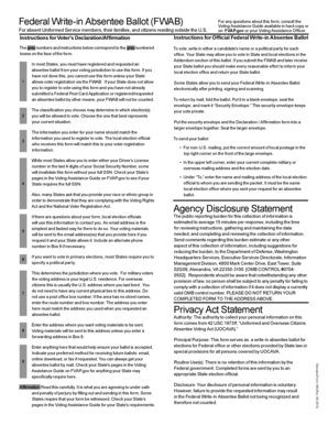 Federal Write-in Absentee Ballot
