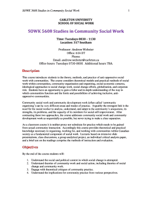 SOWK 5608 - Carleton.ca - Carleton University - www1 carleton