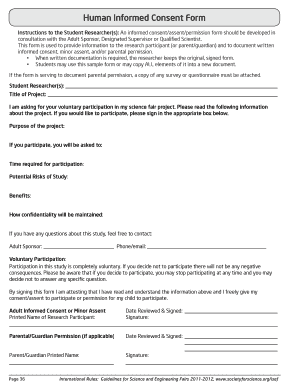 Human Informed Consent Form - The Ohio State University