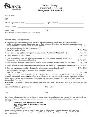 Washington Managed Audit Application