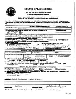 FEMA Elevation Certificate