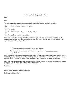 General voter registration form - Incomplete Voter Registration Form - sos iowa