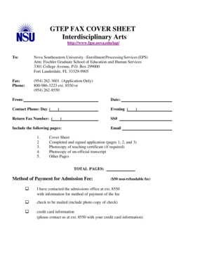 Nova Southeastern University Admission Application