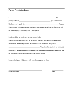 Parent Permission Form
