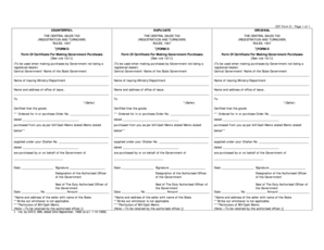 CST Form D Certificate for Government Purchases