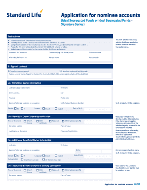 Application for Nominee Accounts