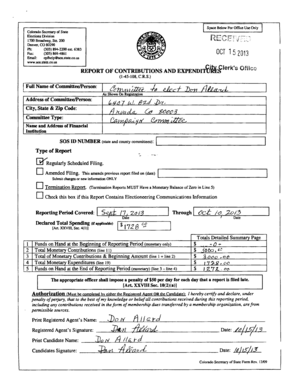 Colorado Campaign Finance Report