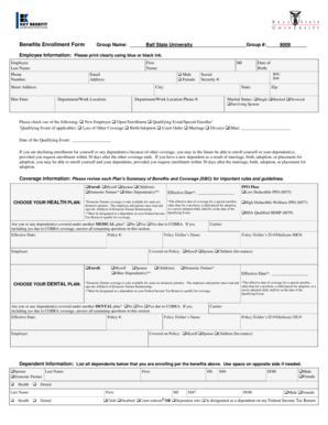 Benefits Enrollment Form