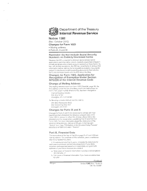 IRS Form 1023 Instructions
