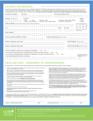 CCSD Magnet School Application
