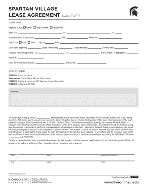 Michigan State University Lease Agreement