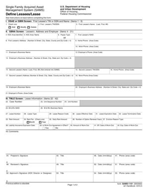 US Federal Single Family Lease Form