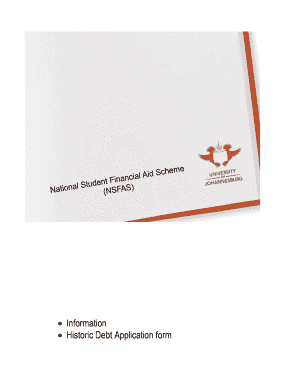 NSFAS Historic Debt Application Form
