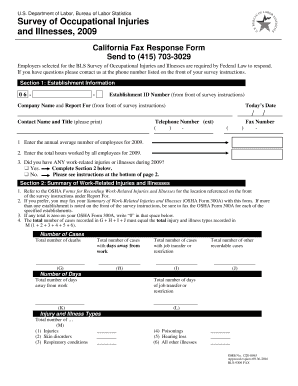 California Fax Response Form