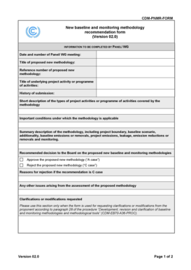 New baseline and monitoring methodology recommendation form ... - cdm unfccc