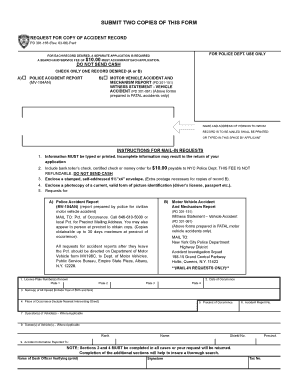 Request for Copy of Accident Record