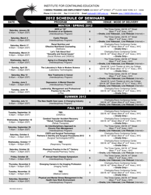 2012 Seminar Registration Form