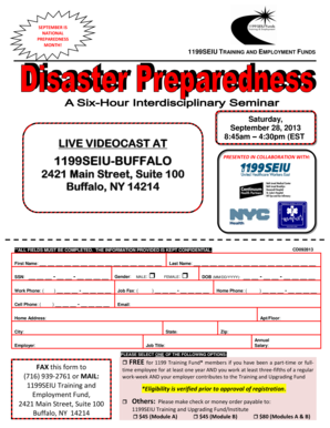 1199SEIU Training Fund Registration Form