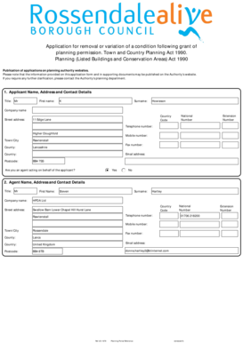 UK Planning Permission Condition Variation Application