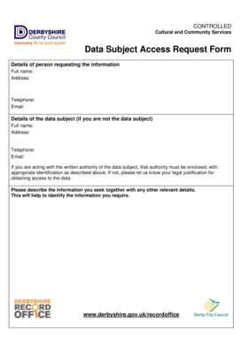 Data Subject Access Request Form