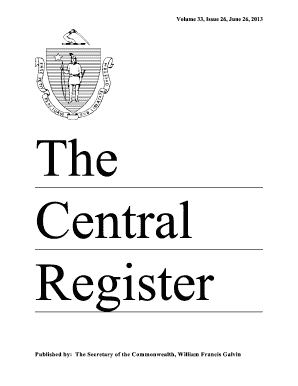 Massachusetts Central Register Request for Proposals