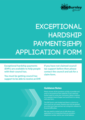 Exceptional Hardship Payments Application Form