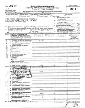 Form 990-PF 2010