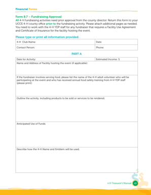 4-H Fundraising Approval Form