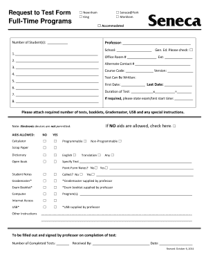 Test Request Form
