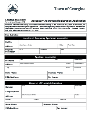 town of georgina accessory apartment form