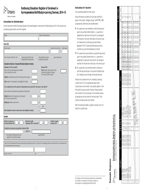 Ontario Continuing Education Enrolment Register