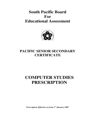 pacific senior secondary certificate computer studies form