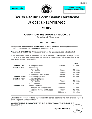 South Pacific Form Seven Certificate
