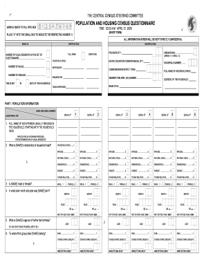 Population and Housing Census Questionnaire