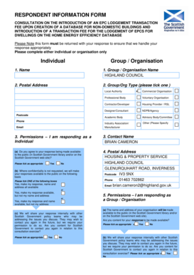 Respondent Information Form