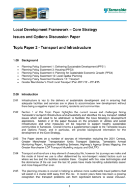 Fillable Online tameside gov Transport and Infrastructure Tameside