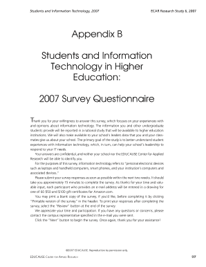 Students and Information Technology Survey 2007