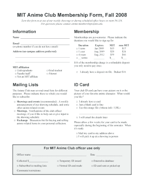 Mitanime - Fill Online, Printable, Fillable, Blank | pdfFiller