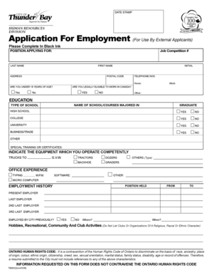 Employment Application Form
