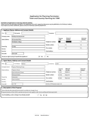 UK Planning Permission Application Form