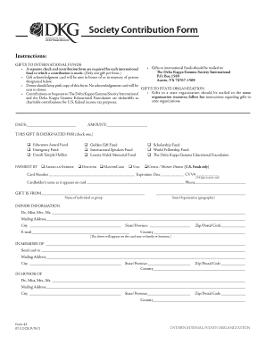 Society Contribution Form