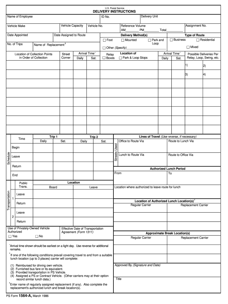 ps form 1564 a Preview on Page 1.