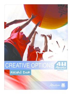 Alberta 4-H Creative Options Project Record Book