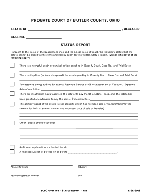 BCPC FORM 463 - STATUS REPORT - PDF