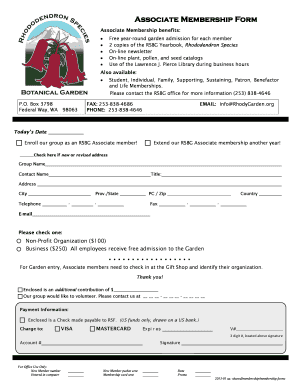 Associate Membership Form - Rhododendron Species Foundation ... - rhodygarden