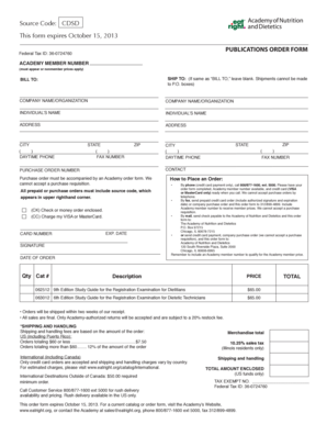 Publications Order Form