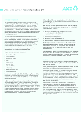 Online Multi-Currency Account Application Form