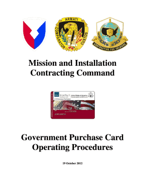 Army bump cards - MICC HQ GPC SOP - Fort Irwin, CA - U.S. Army - irwin army