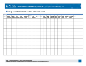 Plug Load Equipment Data Collection Form